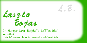 laszlo bojas business card